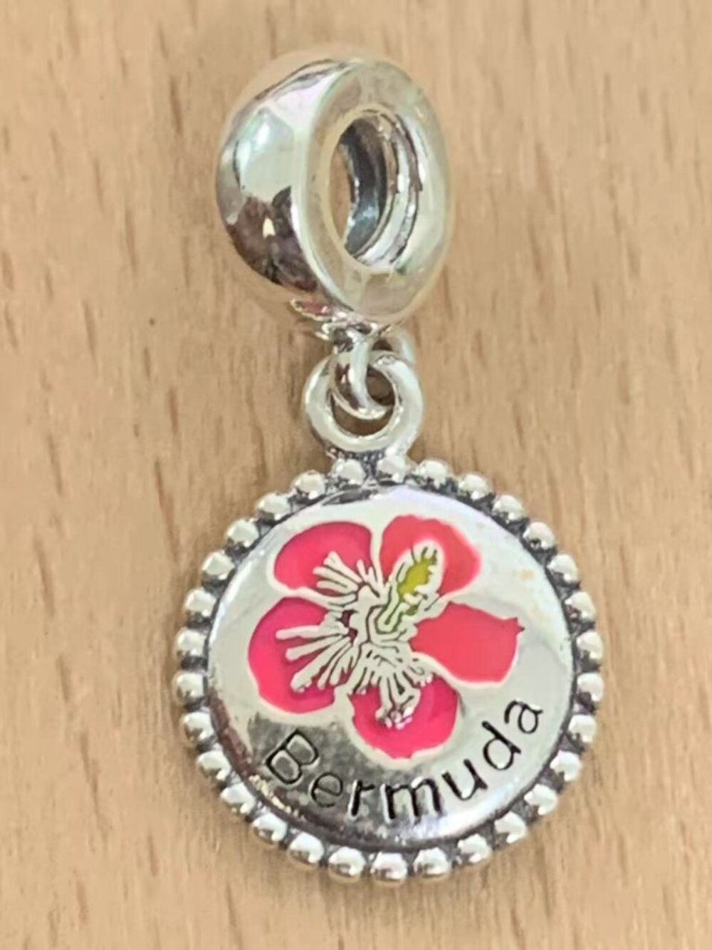 Pandora Bermuda Exclusive Flower Dangle Charm, S925 Silver Jewelry Bracelets